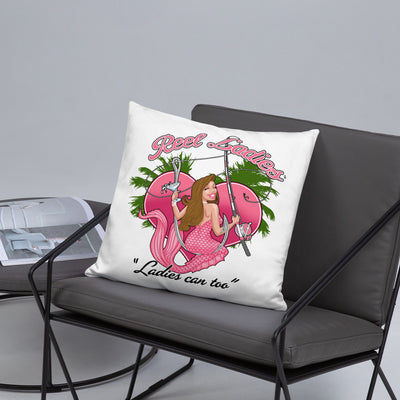 Ladies can too Double Sided Logo Pillow