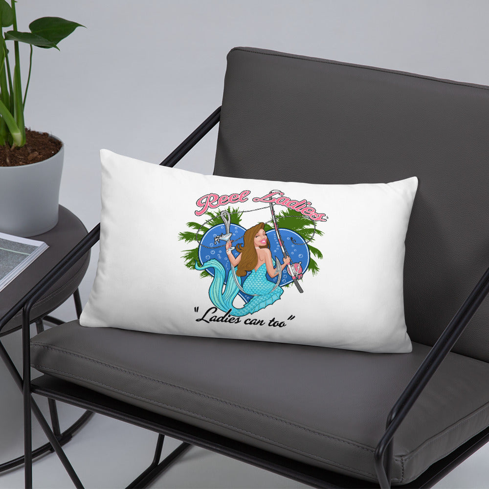 Ladies can too Double Sided Logo Pillow