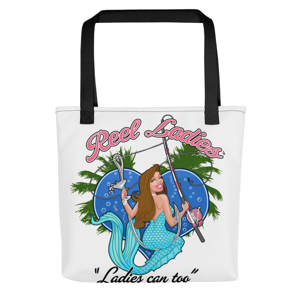 Ladies Can Too Tote Blue Logo Bag